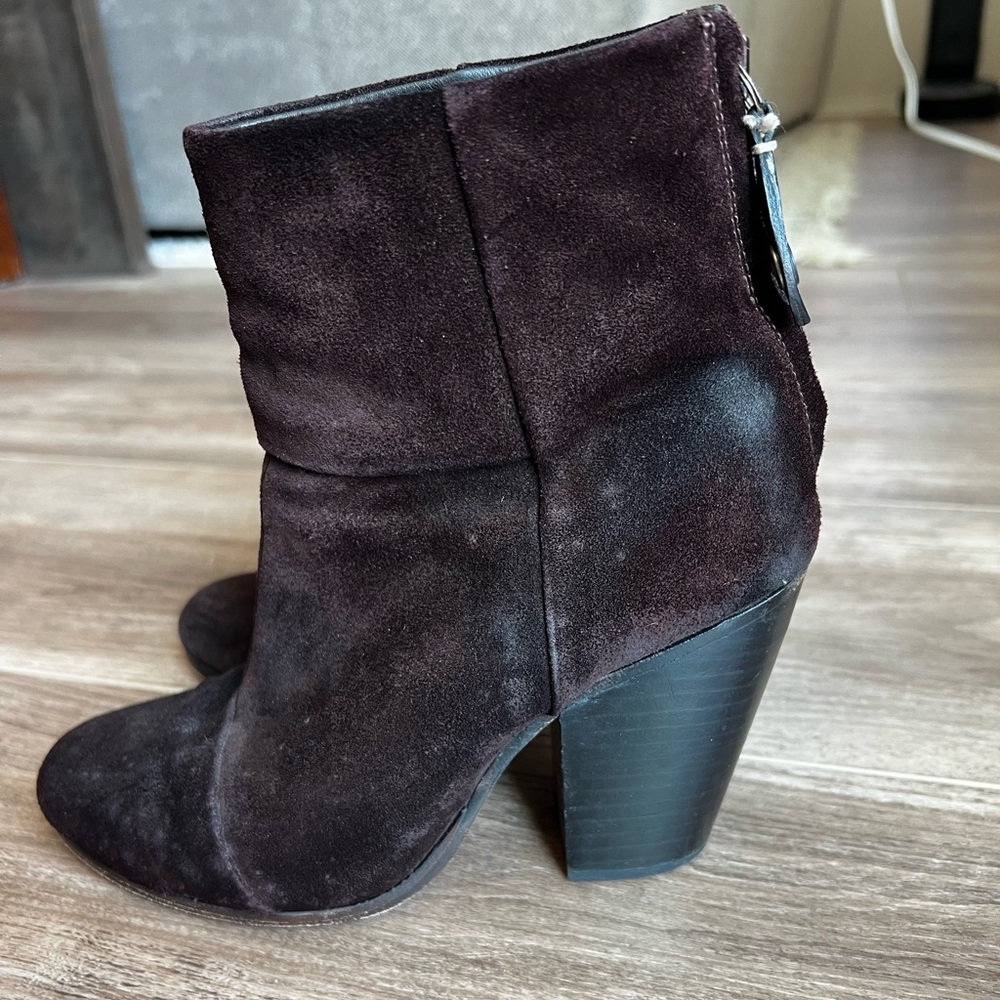 Rag & Bone Newbury rich brown suede bootie size 36=6 in fair condition - Picture 2 of 16